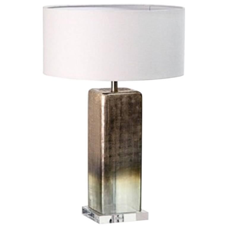 Glass Table Lamp For Sale
