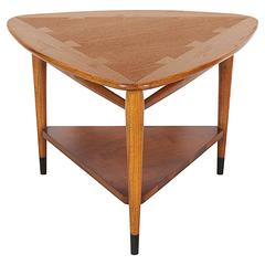 Lane Triangular Table in Walnut