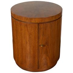Drexel Cylinder Side Table and Cabinet