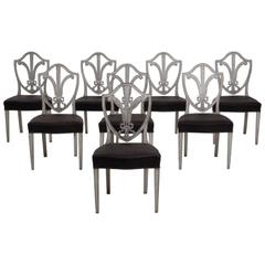 19th Century Eight Swedish Gustavian Style Dining Chairs