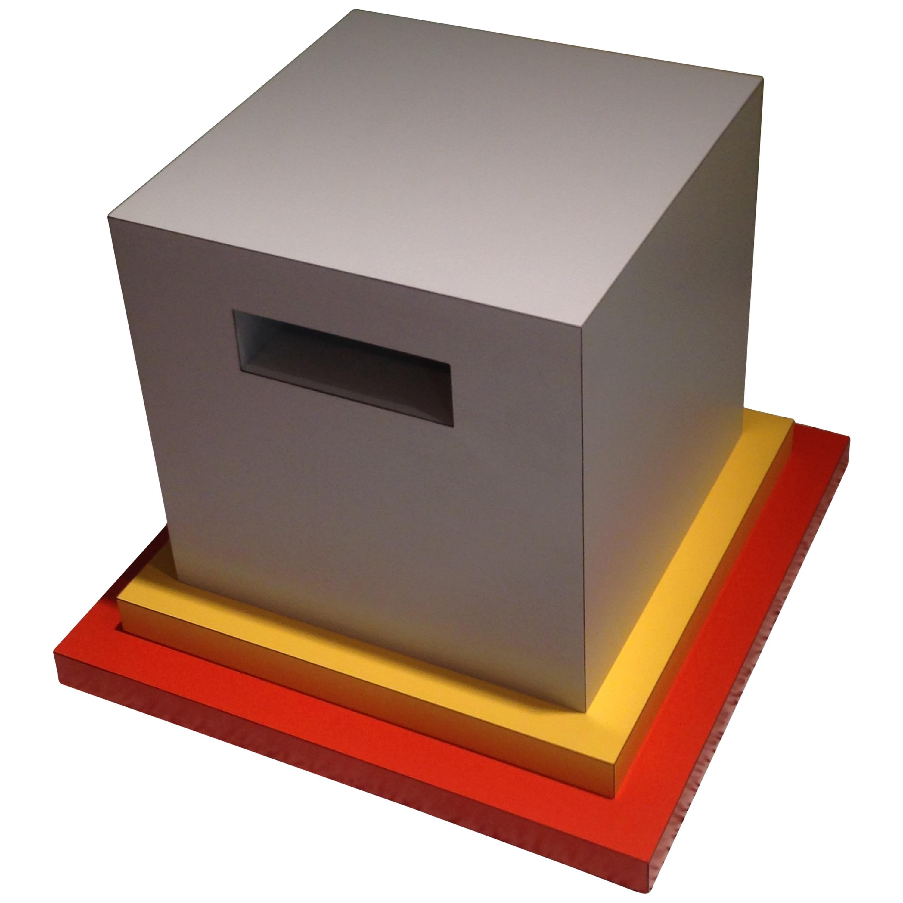 CREAM End Table by Ettore Sottsass for Memphis Milano For Sale