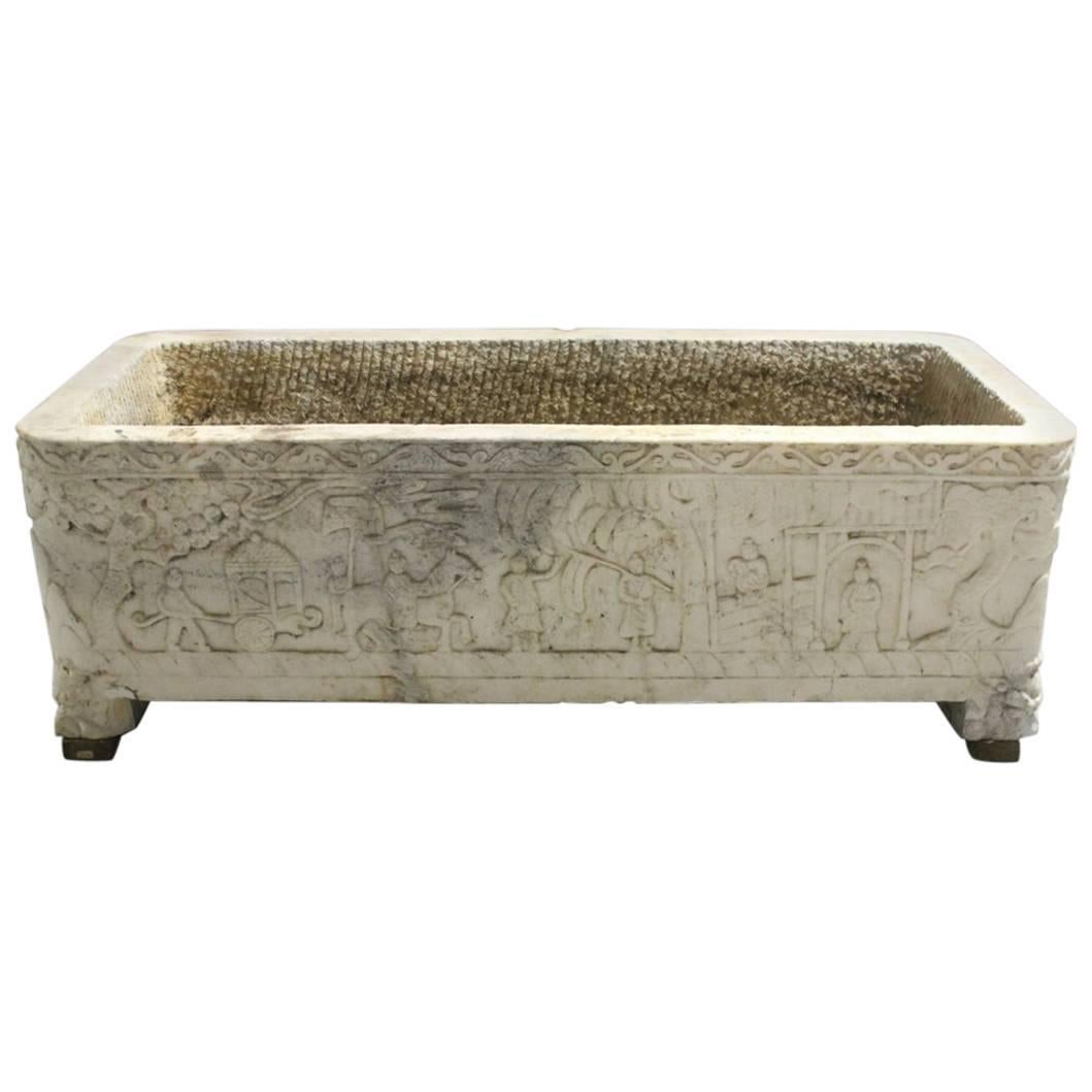 Continental Carved Marble Planter, 18th Century or Earlier