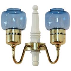 Hans Agne Jakobsson Brass Wall Sconce Model T-526 for Markaryd, Sweden 6
