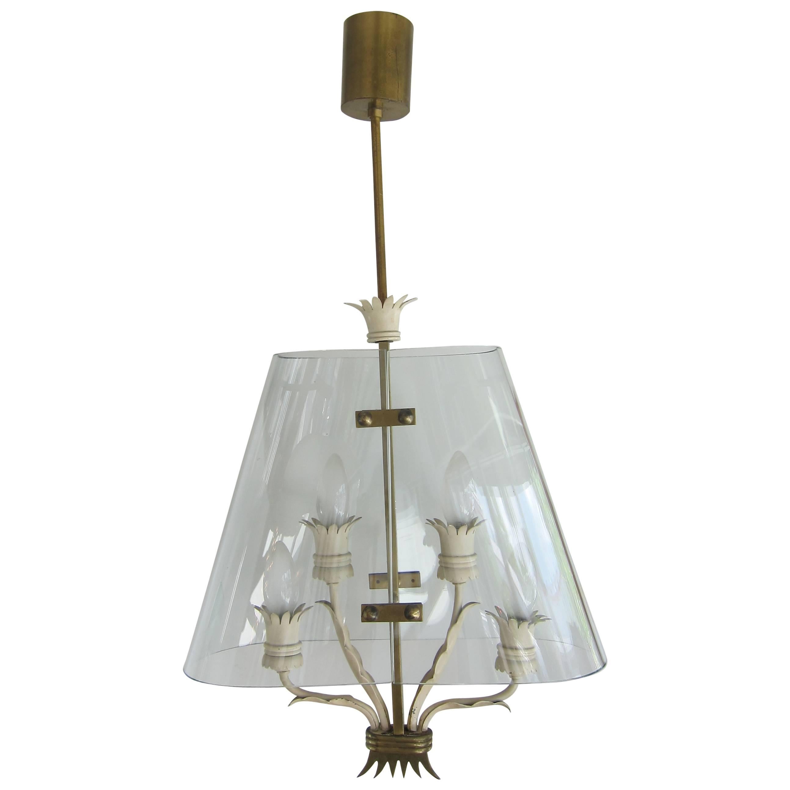 Mid-Century Modern Italian Pendant Chandelier Attributed to Pietro Chiesa