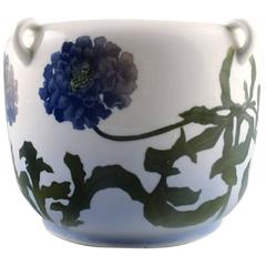 Royal Copenhagen Art Nouveau Vase/Flower Pot Decorated with Flowers and Foliage