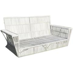 Antique Stick Wicker Sofa 6