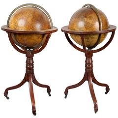 19th Century Pair of Globes