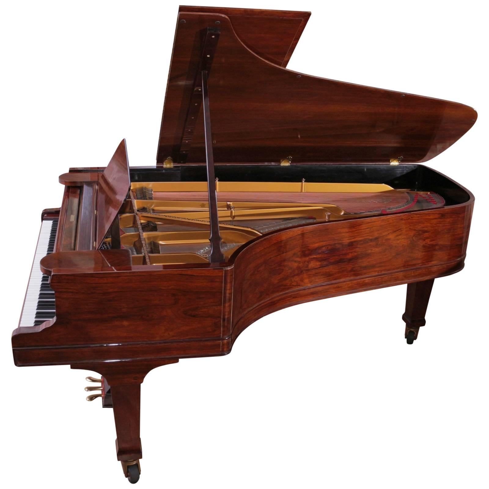 Steinway & Sons C Grand Piano Glossy Rosewood French Polish, Mahogany Bench
