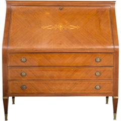 Italian Paolo Buffa Style Inlaid Slant Front Desk/Vanity 11