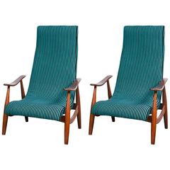 Pair of Mid-Century Modern Arm Lounge Chairs 7
