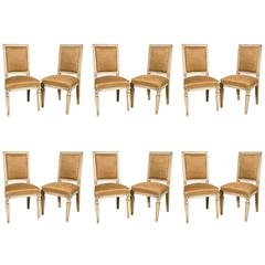 Fine Set of 12 Dining Room Chairs in the Manner of Maison Jansen
