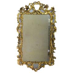 Antique Georgian Wood Carved Gilt Mirror