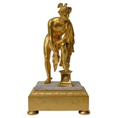 Empire Gilt Bronze Sculpture of Mercury