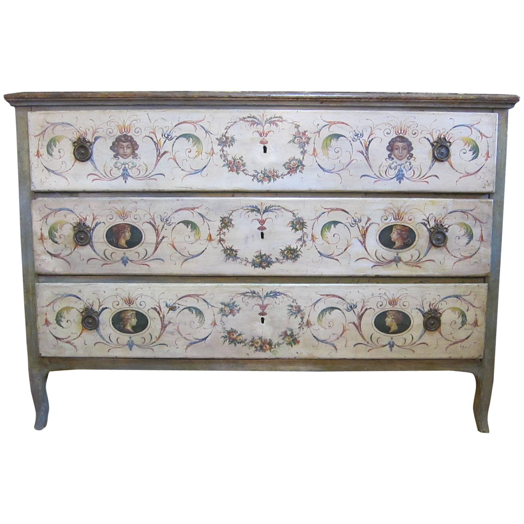 19th Century Italian Painted Chest of Drawers