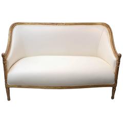 Antique 19th Century Giltwood Upholstered Settee