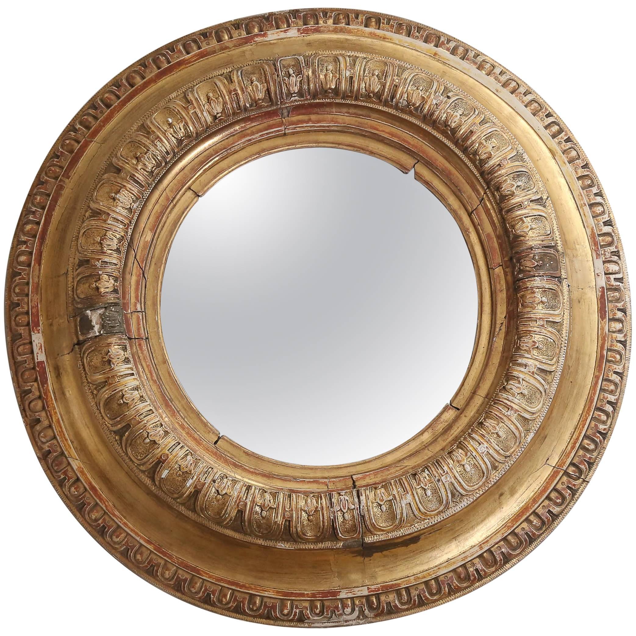 18th Century Round Mirror For Sale
