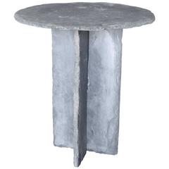 Hand Chiseled Stone Side Table