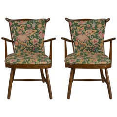 Vintage Pair of Danish Modern Spindle-Back Chairs