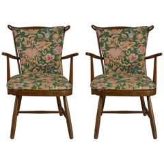 Pair of Danish Modern Spindle-Back Chairs 1