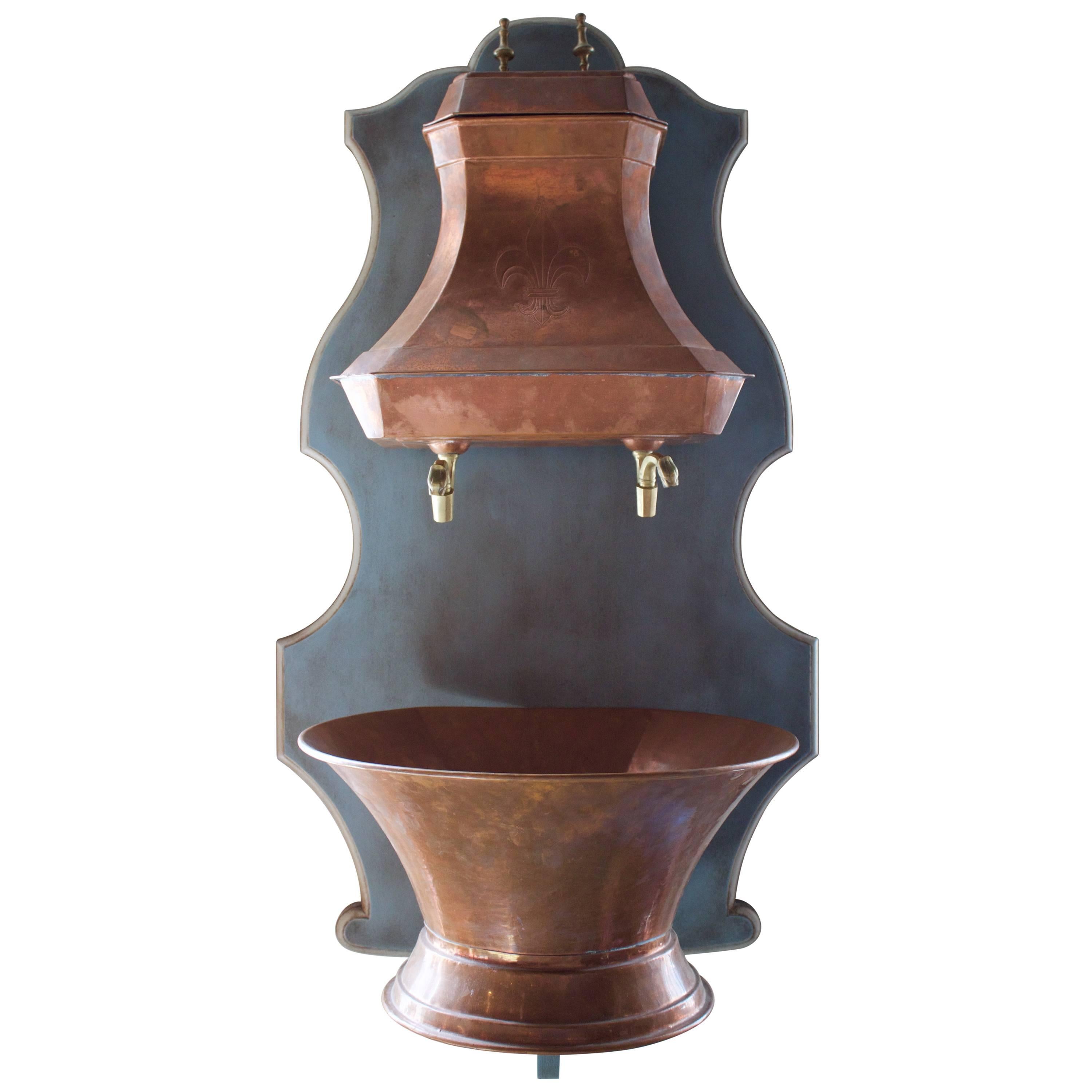 Early 19th Century French Copper Wall Fountain or Lavabo
