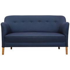 Theo Ruth Style Loveseat in Indigo