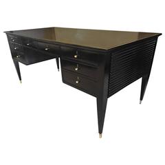 1950s Italian Black and Gold Desk Attributed to Paolo Buffa