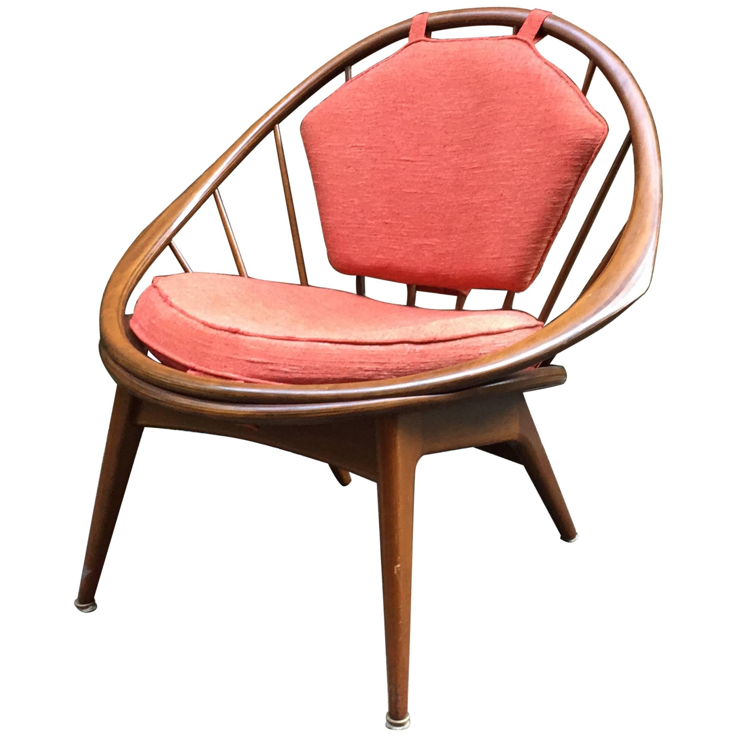 Ib Kofod-Larsen Danish Modern Hoop Chair