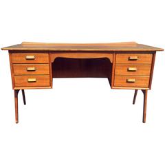 First Edition Teak Desk by Svend Aage Madsen for Sigurd Hansen Mobelfabrik