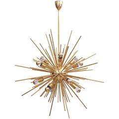 Exceptional Huge Brass Sputnik Chandelier 10