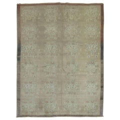 Alfombra turca vintage de forma cuadrada
