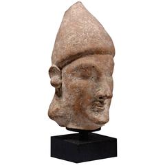 Iron Age Cypriot Terracotta Archaic Head, 650 BC