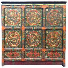 Vintage Well Decorated Tibetan Cabinet