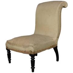 French 19th Century Napoleon III Slipper Chair