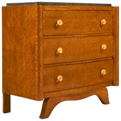 French Art Deco Bird’s-Eye Maple Chest of Drawers