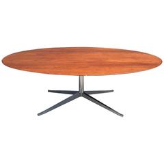 Florence Knoll Oval Table Desk in Brazilian Rosewood