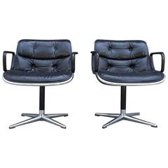 Pair of Early Charles Pollock for Knoll Accent Chairs 11