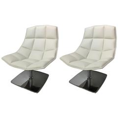 Pair of Jehs + Laub for Knoll Pedestal Base Lounge Chairs 8