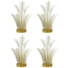 Italian Murano Glass Leaves Sconces by Barovier e Toso 6