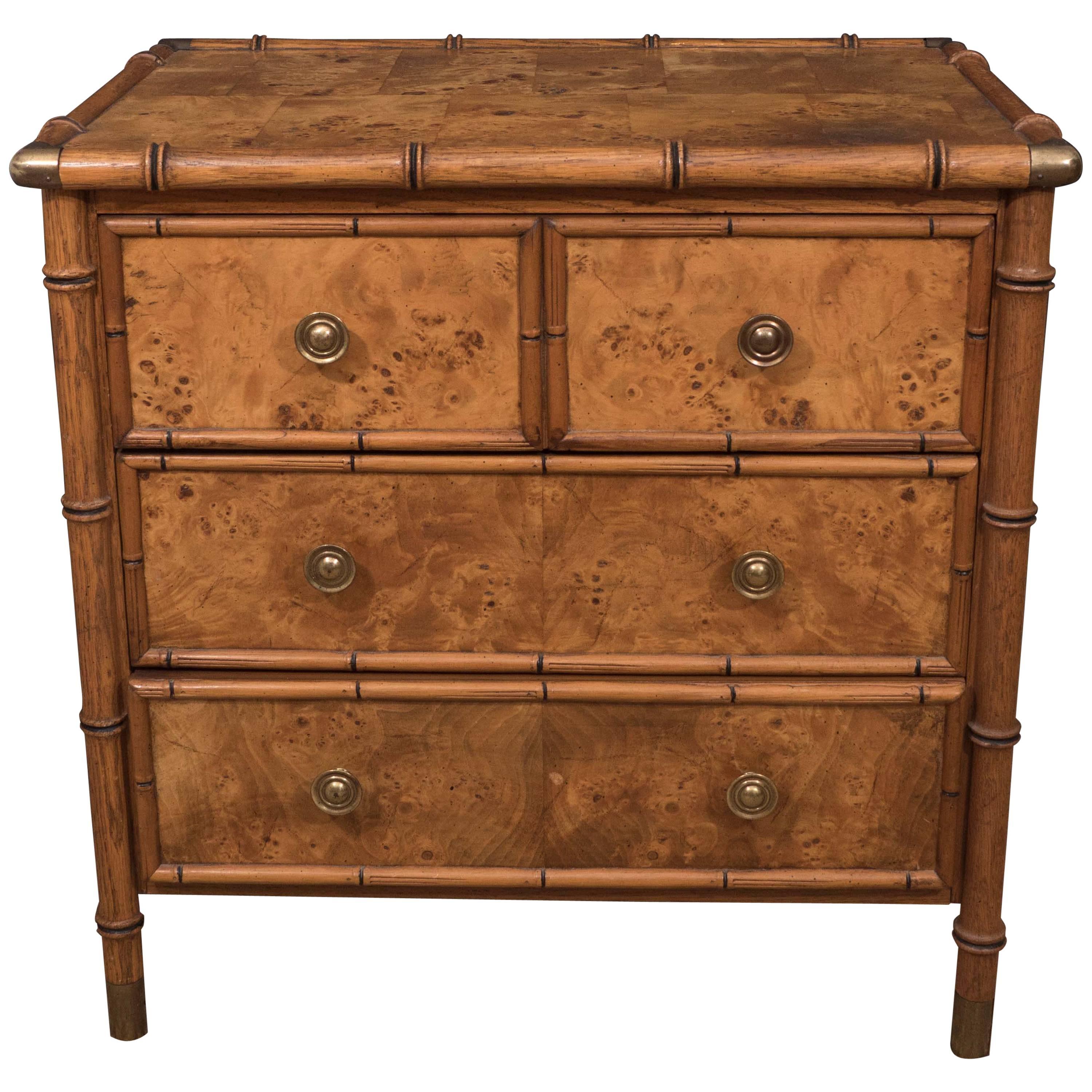 Small Faux Bamboo Chest of Drawers