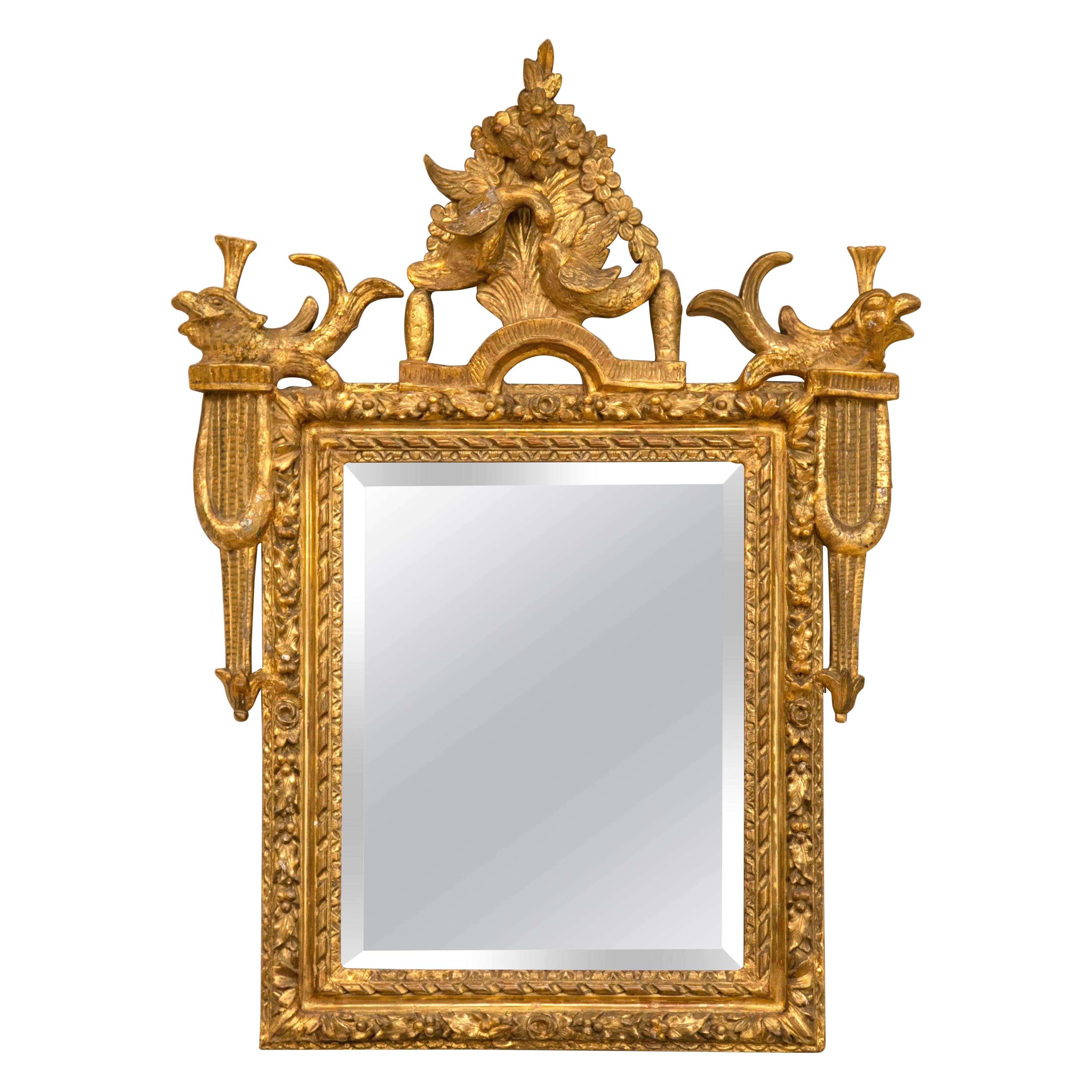 Late 18th Century Louis XVI Giltwood Mirror
