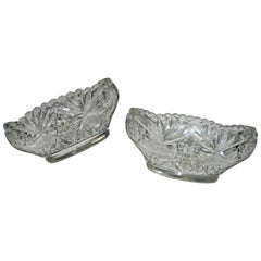 Antique 19th century Irish Cut Crystal Fruit Bowl Pair