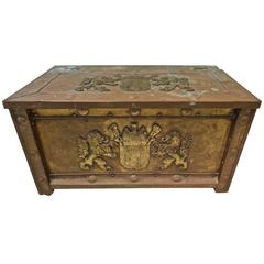 Antique Netherlands, Amsterdam Copper-Clad Chest or Trunk