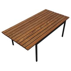 Early "T" Slat Bench / Coffee Table by Florence Knoll 2