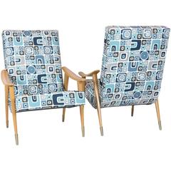 Pair of French Mid-Century Armchairs 12