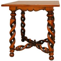 French Louis XIII Style Open Barley Twist Center Table 11