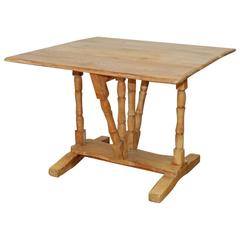 Anglo-Indian Hardwood Faux Bamboo Drop-Leaf Table