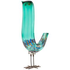 Italian Glass Mid-Century Modern Vistosi J-Pulcino Bird by Alessandro Pianon