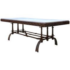 Wrought Iron Garden Table in the Manner of Giacometti