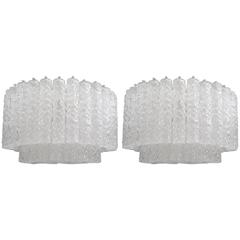 Rare Pair of Chandeliers by Venini 6