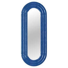 Contemporary Ceramic Mirror 'Elo 2' by Pani Jurek, 150-60 Denim Blue